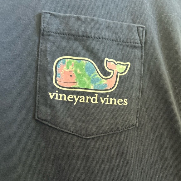 Girls Vineyard Vines tye die navy blue shirt - Picture 2 of 5
